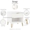 Manhattan Comfort 2-Piece DUMBO Standard 3-Drawer Dresser and DUMBO 1.0 Nightstand in White 2-DB01-WH - alternate 4
